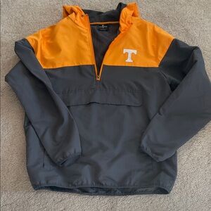 Orange and Gray Tennessee Quarter Zip Windbreaker